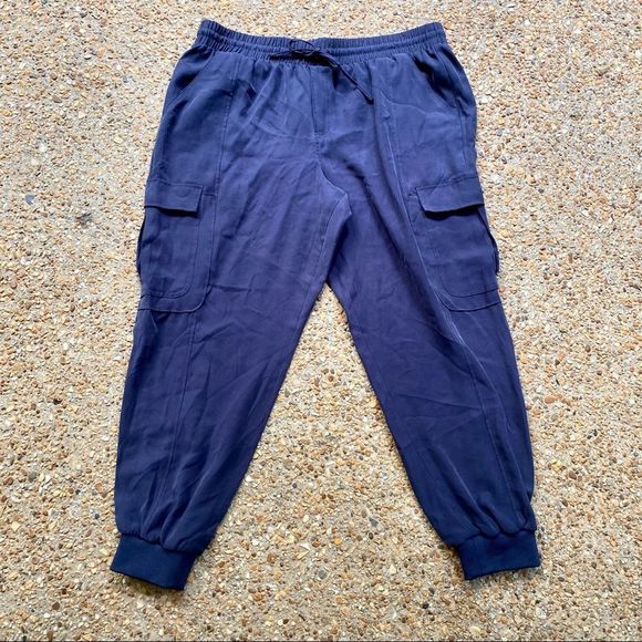NWT INC International Concepts Cargo Joggers Indigo Sea Joggers Plus Size XXL - Picture 1 of 10